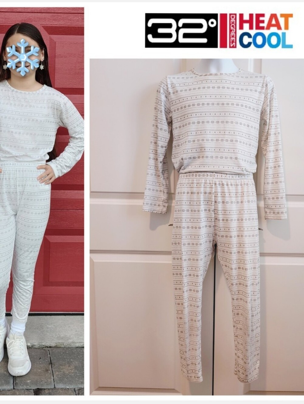 Fair Isle Pattern Pajama Set